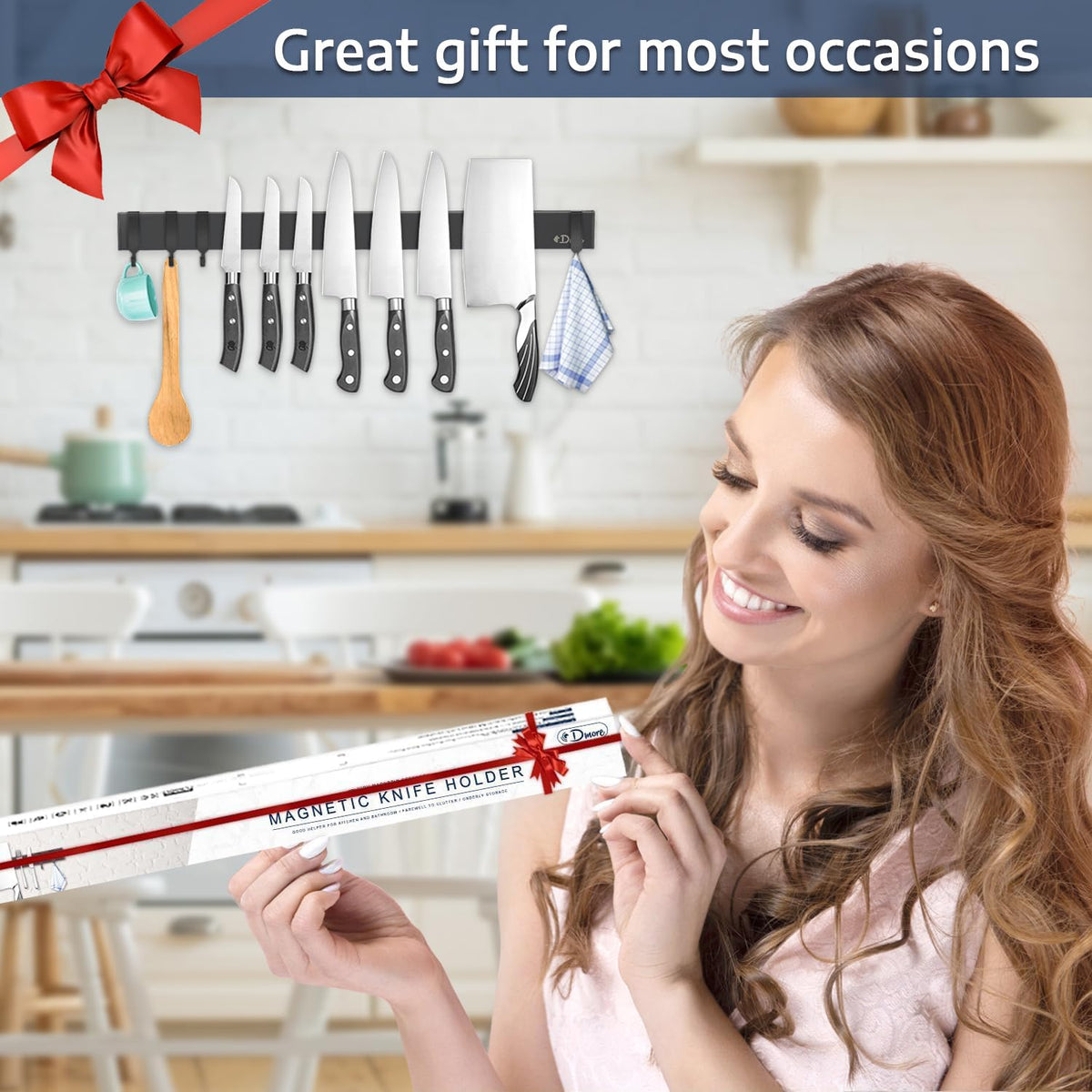 Dmore package includes adhesive tape and screws for versatile installation.