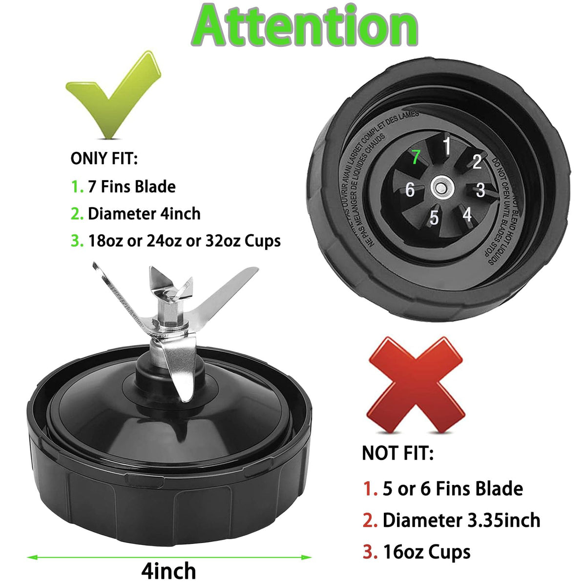 Dmsmisi 7-fins extractor blade for Ninja BN751 ensures smooth smoothies and easy maintenance.