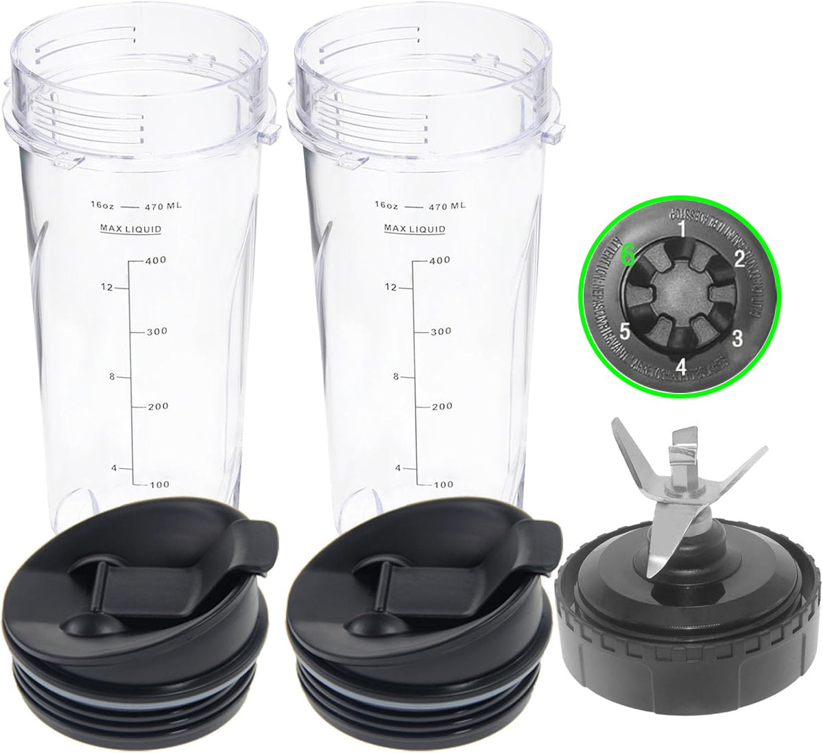 Dmsmisi Ninja 16oz cup with sip and seal lid for easy, leak-free smoothies.