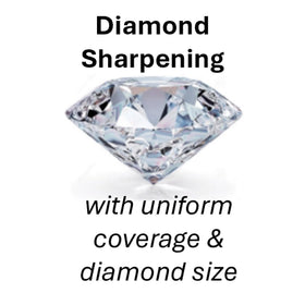 Sharpen dry or with water without oil needed