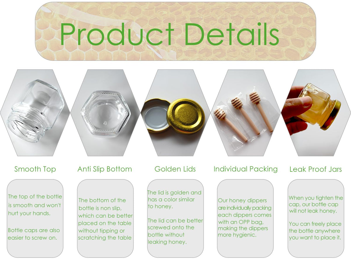 DnayDkiy hexagon jars enhance table settings for celebrations.