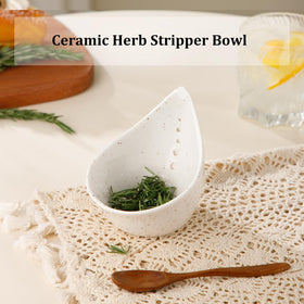 Dneuoir ceramic herb stripper bowl adds style and durability