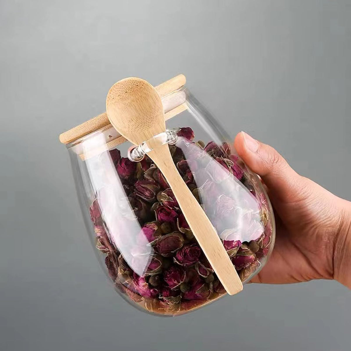 Two DNIENKGE jars shown in a modern kitchen setup