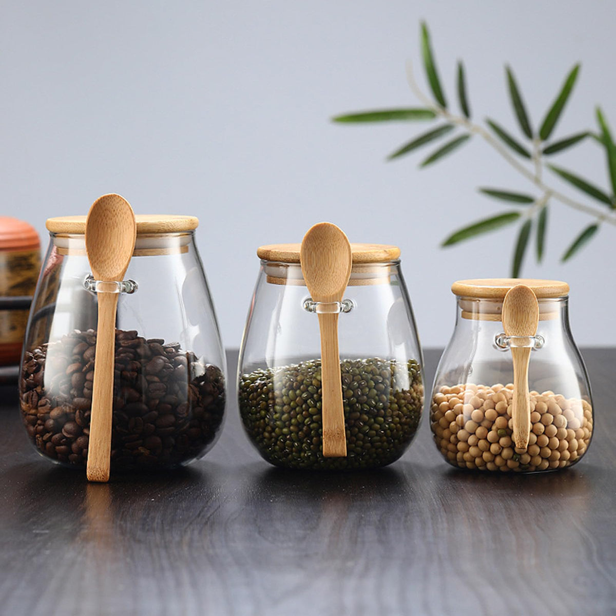 DNIENKGE clear jars keep tea leaves fresh and easily reachable