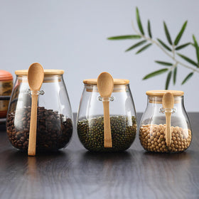 DNIENKGE clear jars keep tea leaves fresh and easily reachable
