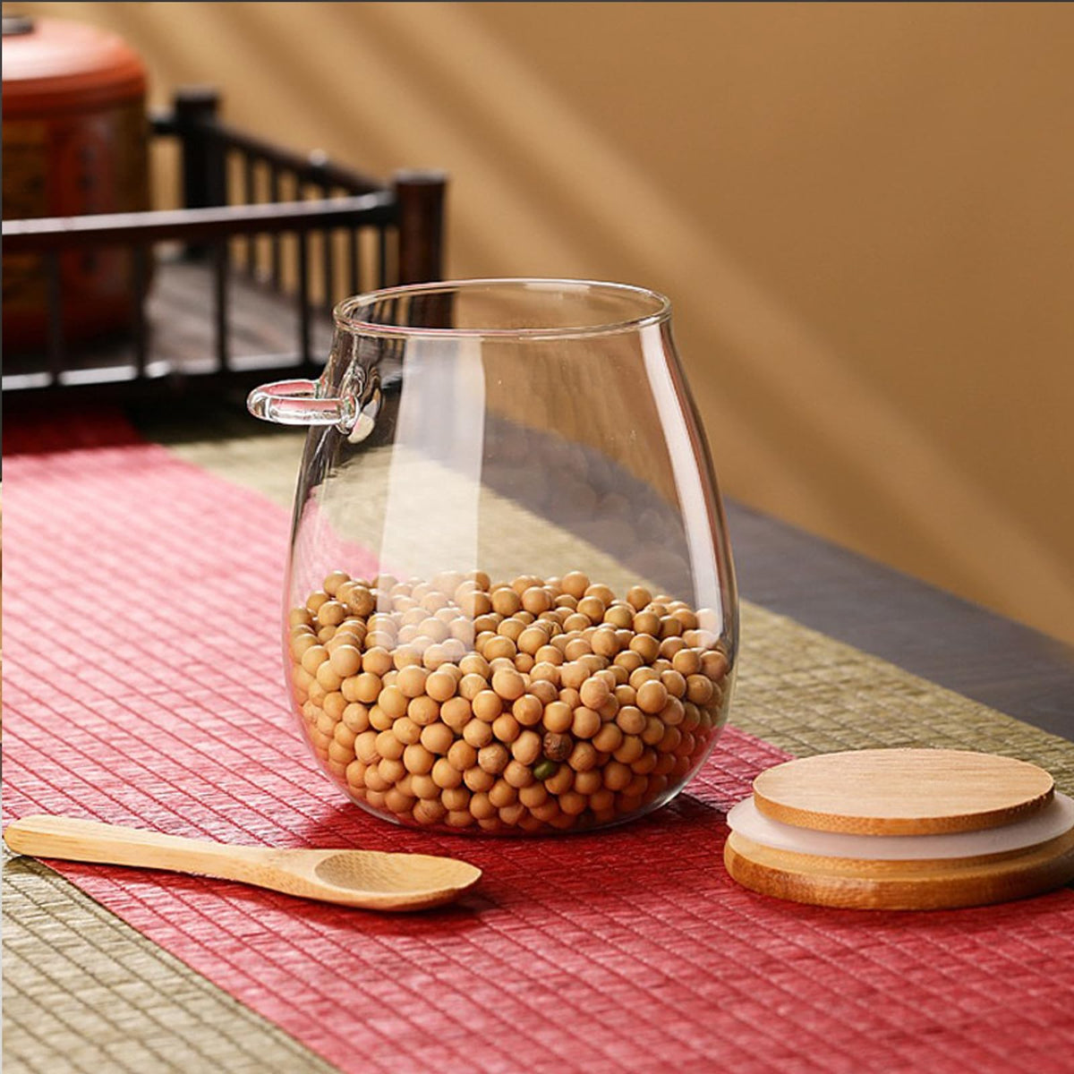 Transparent DNIENKGE jars for easy pantry organization and visibility