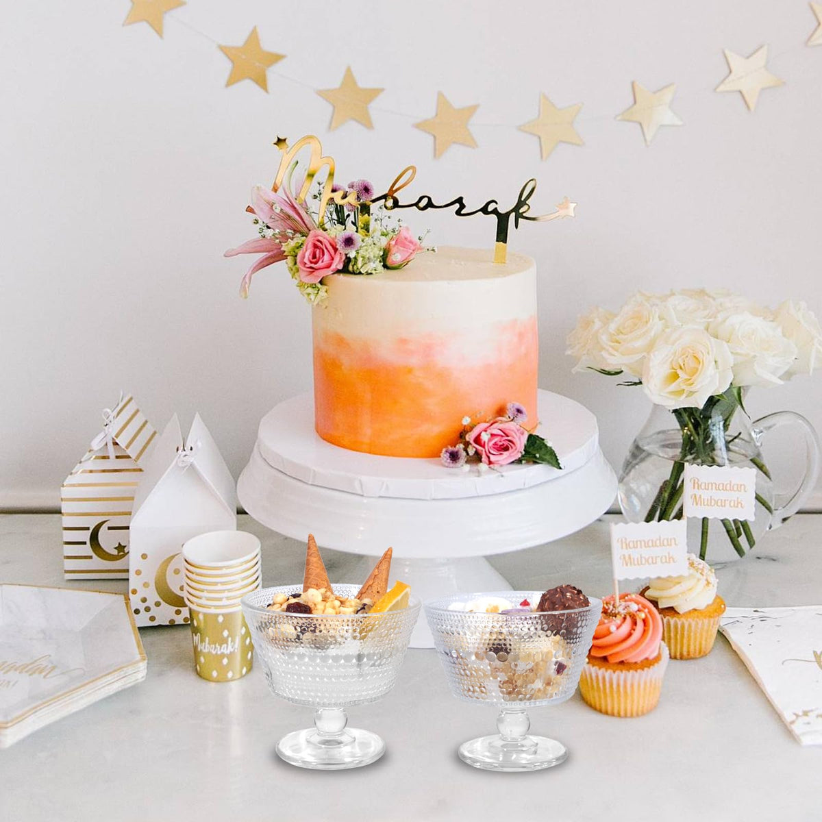 DNIENKGE transparent glasses showcase colorful desserts beautifully.