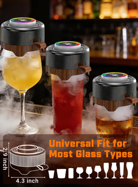 DNIWS Electric Whiskey Smoker Kit three-level battery indicator shows recharge needs.