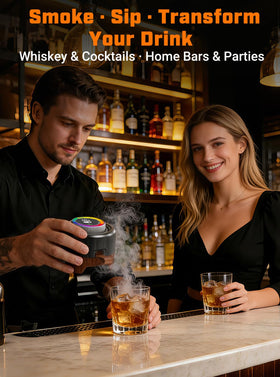 DNIWS Electric Whiskey Smoker Kit six wood chips let you switch aromas quickly.