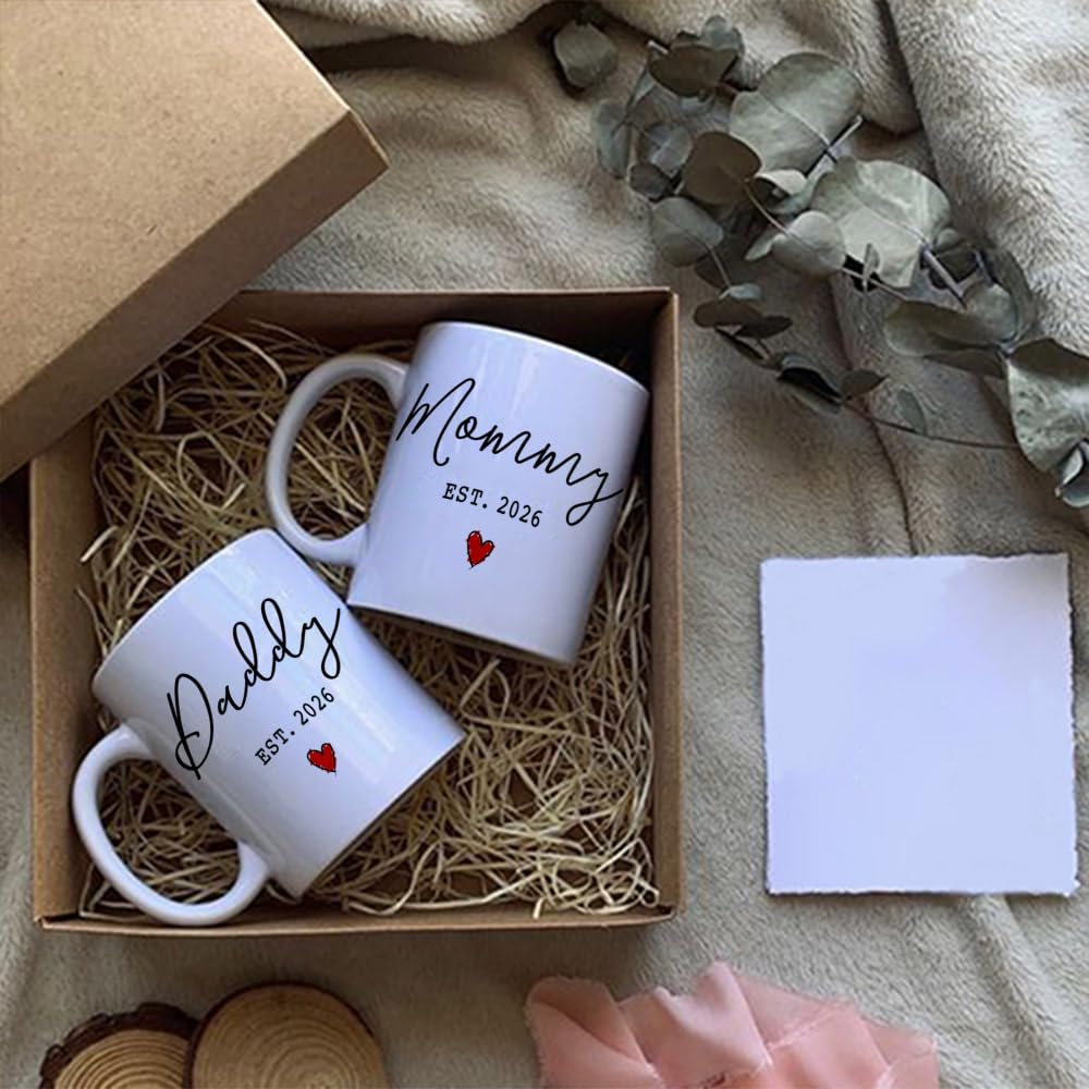 Dnuiyses baby reveal mug doubles as a memorable keepsake and photo prop.