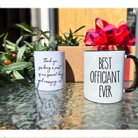 Dnuiyses officiant mug dual-sided print, ideal for expressing thanks