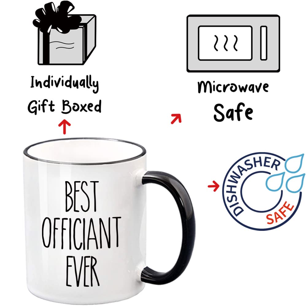 Dnuiyses wedding officiant mug back view, pairs with a heartfelt message