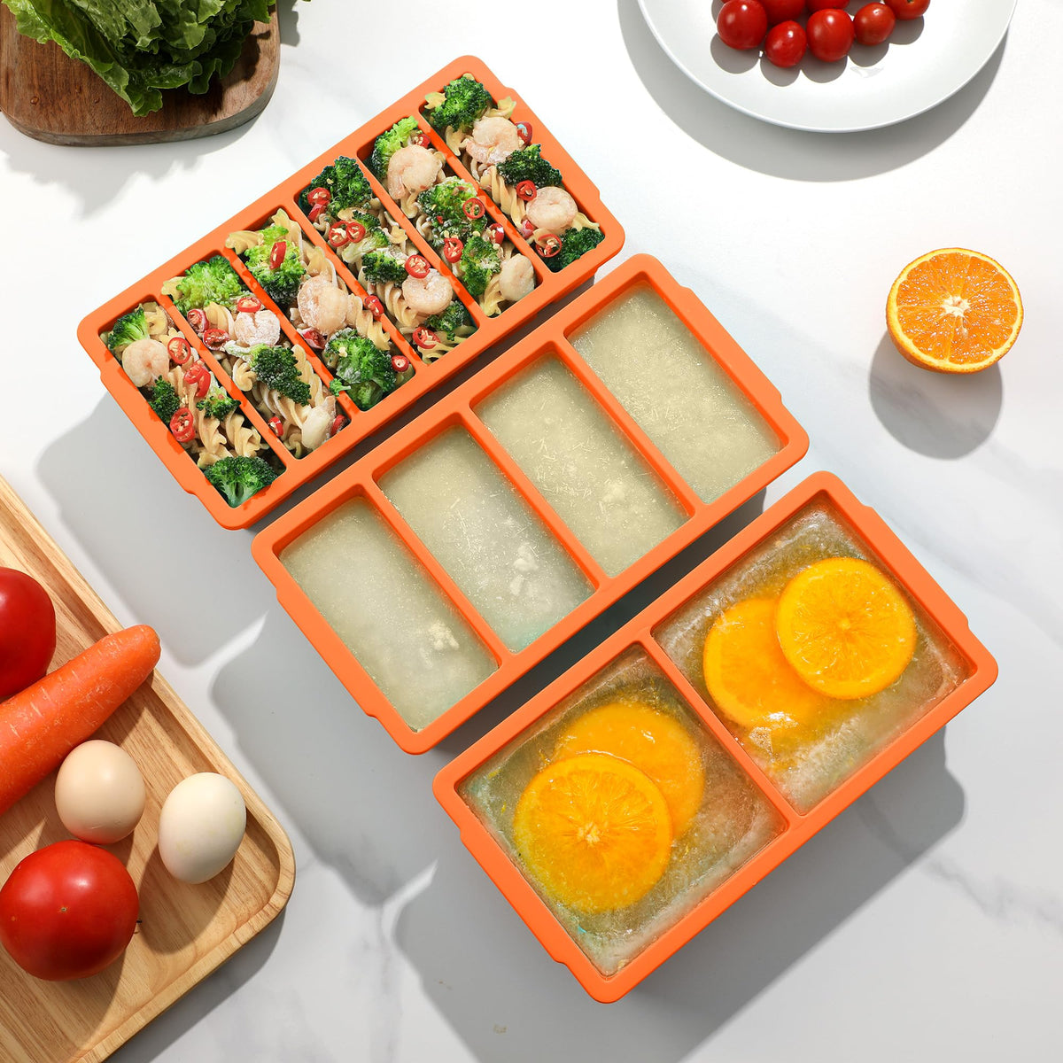 Doasuwish dishwasher-safe trays simplify cleanup after batch freezing.