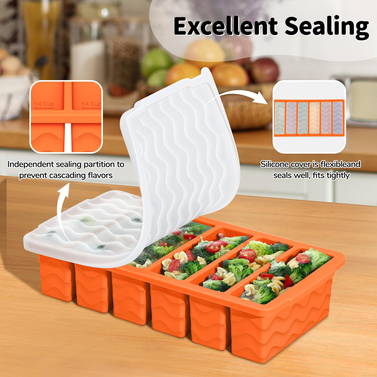 Doasuwish half-cup trays provide precise small portions for recipes.