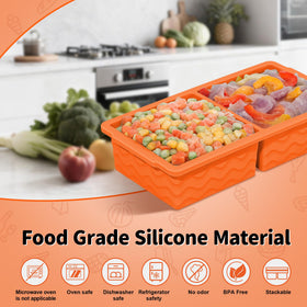 Doasuwish large 2-cup trays with measurement lines for accurate portions.