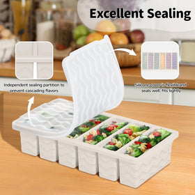 Doasuwish leak-proof silicone lid prevents flavor transfer and spills