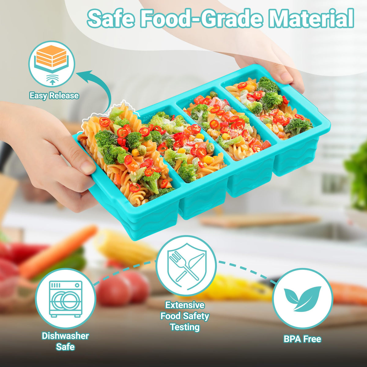 Doasuwish leak-proof silicone lids prevent cross-flavor transfer.