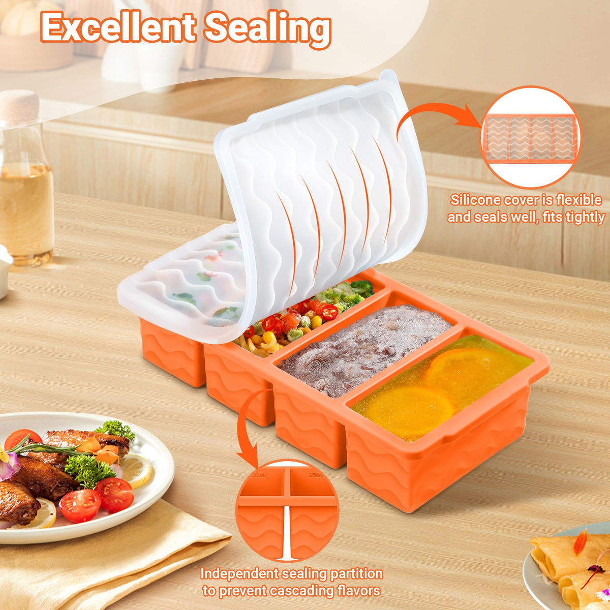 Doasuwish freezer tray surface is easy to clean and dishwasher-safe