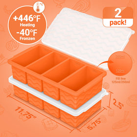 Doasuwish freezer tray with portion markings for 1/2 cup and 1 cup
