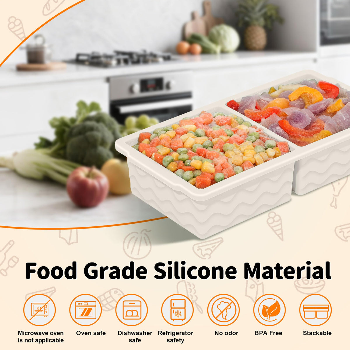 Doasuwish 1-cup medium tray highlighting compact portion control
