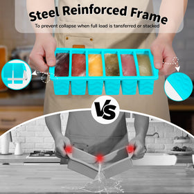 Doasuwish stainless steel frame keeps trays rigid for stacking