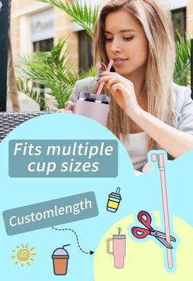 Doboli 6-pack silicone straws ideal for travel and gifts.