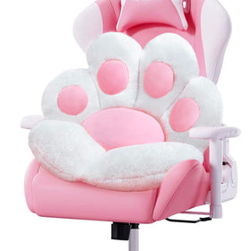 DOBUONO cat paw cushion on chair with plush comfort, front view