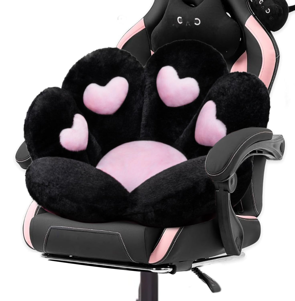 DOBUONO cat paw cushion on a gaming chair for comfortable long sessions
