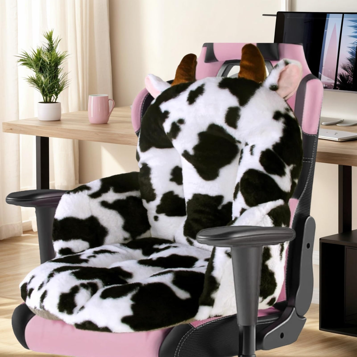 DOBUONO Comfy Chair Cushion backrest offers stable support for extended desk sessions