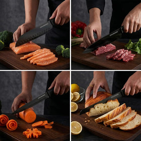 Dockorio 8in carving knife ideal for even meat portions.