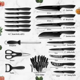 Dockorio 8in chef knife shown for precise, clean slicing.