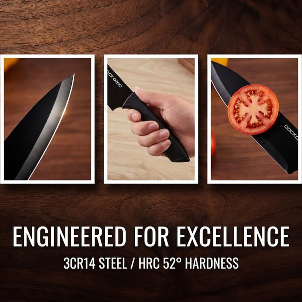 Dockorio ergonomic handles reduce fatigue during prep.