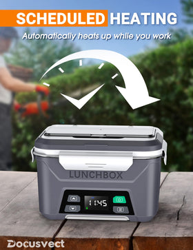 Docusvect lunch box battery indicator displays power level for reliable use