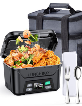 Docusvect rechargeable lunch box front view for convenient on-the-go meals.