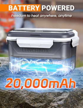 Docusvect lunch box with lid open highlighting 1.3L capacity for a full meal