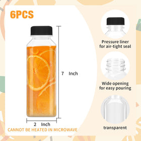 Dodheg clear plastic bottles ideal for cold-pressed juices and iced coffee.