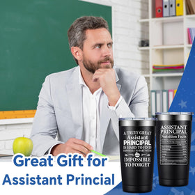 DOEARTE tumbler close-up shows a thoughtful vice-principal gift with premium finish