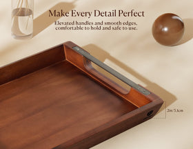 Dofira acacia tray used for breakfast in bed on a lazy weekend