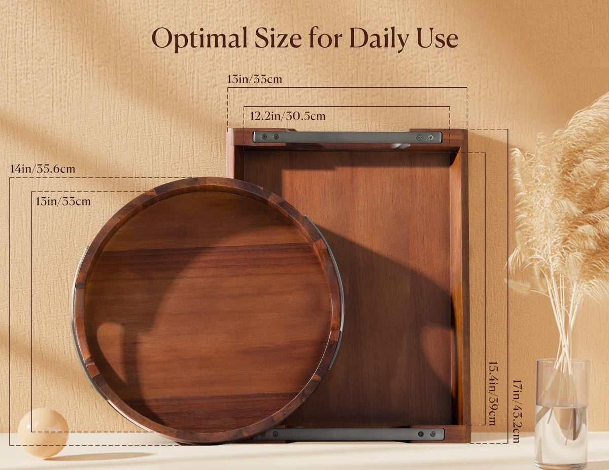 Dofira wooden tray doubles as jewelry and perfume organizer