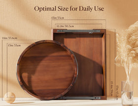Dofira wooden tray doubles as jewelry and perfume organizer