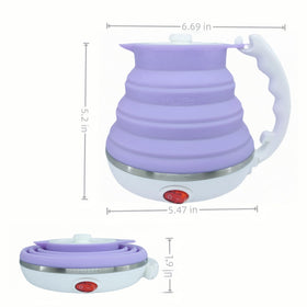 DOFQQG collapsible travel kettle one-button operation for simplicity