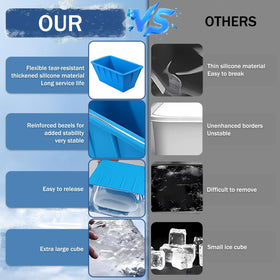 DOGITY silicone ice cube molds with easy-release design for home use.