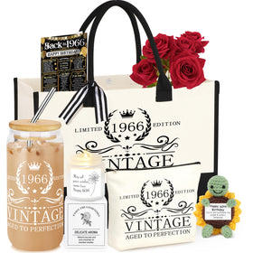 DogMEM 1966 tote bag showcases vintage charm for a stylish 60th birthday gift.