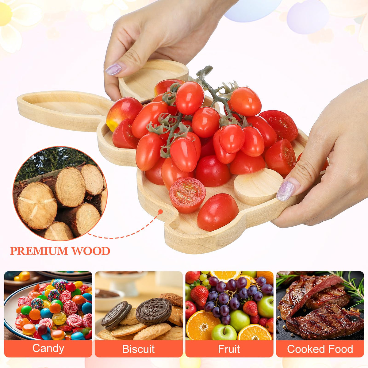 DOITOOL rabbit shaped dish provides kitchen decor while serving snacks