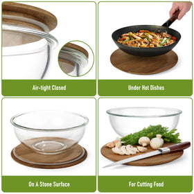 dokaworld borosilicate glass bowl 0-5qt versatile for mixing