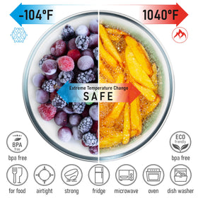 dokaworld borosilicate glass bowl 1-1qt ideal for storage