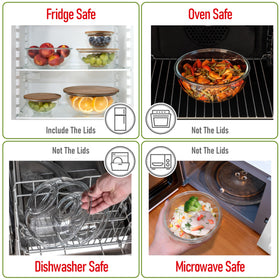 dokaworld borosilicate glass bowl 3-75qt large mixing option