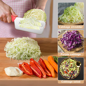 Dokpod cabbage shredder highlighting double blades for fast shredding