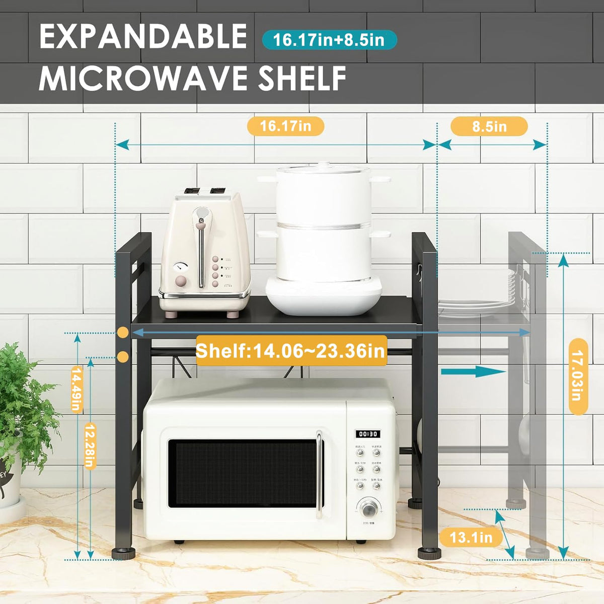 DOLALIKE rack with three hooks for lids, towels, or utensils