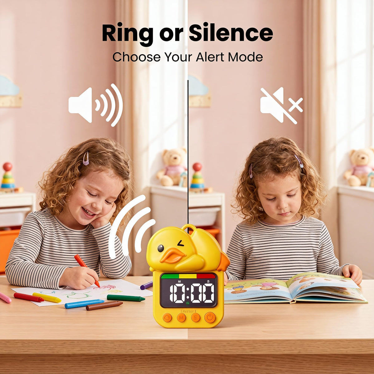 Dolidream countdown display on yellow timer supports time awareness.